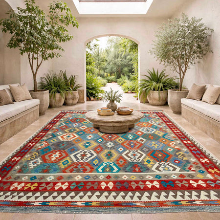 Handmade Vegetable Kelim 8' 6" x 9' 7" (ft) - No. P36886