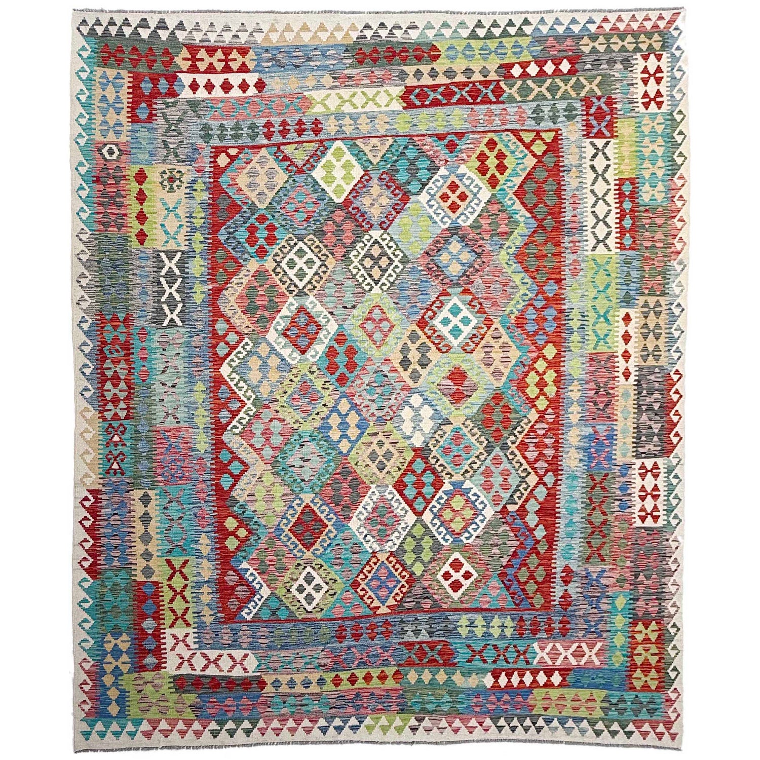 Handmade Vegetable Kilim 8' 10" x 11' 6" (ft) - No. P36891