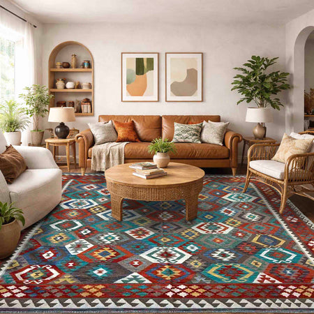 Handmade Vegetable Kelim 8' 4" x 9' 9" (ft) - No. P36893