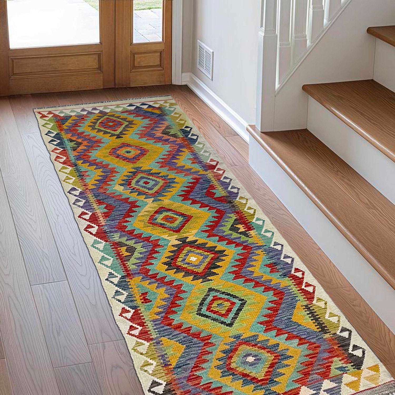 Vegetable Kilim Runner 2' 8" x 8' 5" (ft) - No. P36944