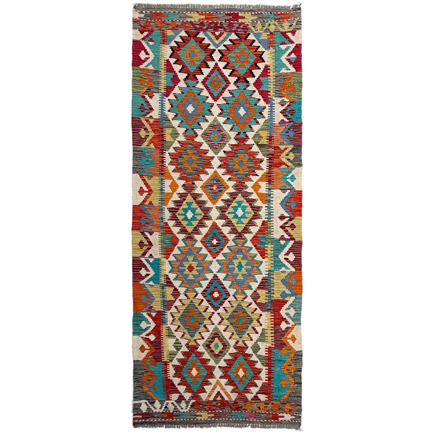 Vegetable Kilim Runner 2' 8" x 7' 10" (ft) - No. P36946