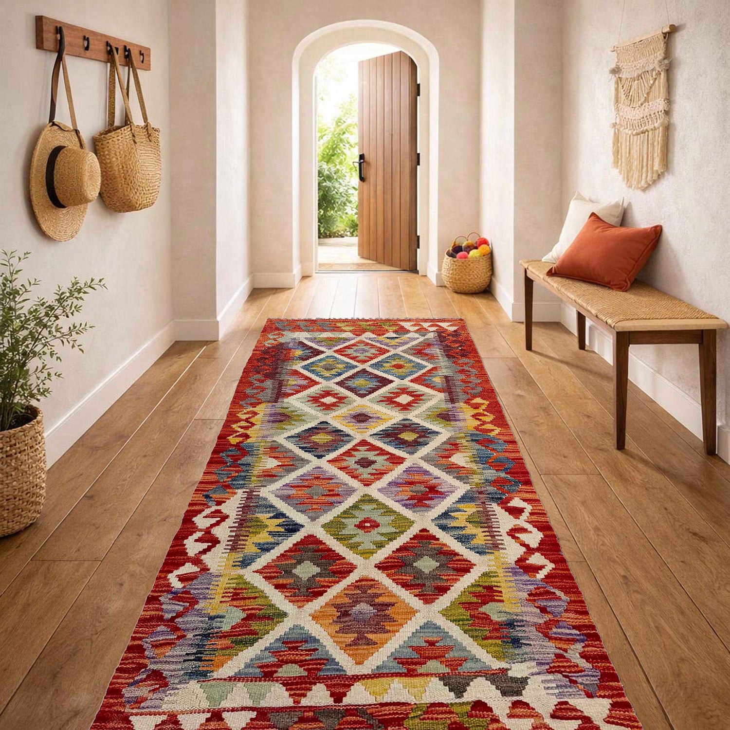 Vegetable Kelim Runner 2' 5" x 6' 3" (ft)- No. P36964