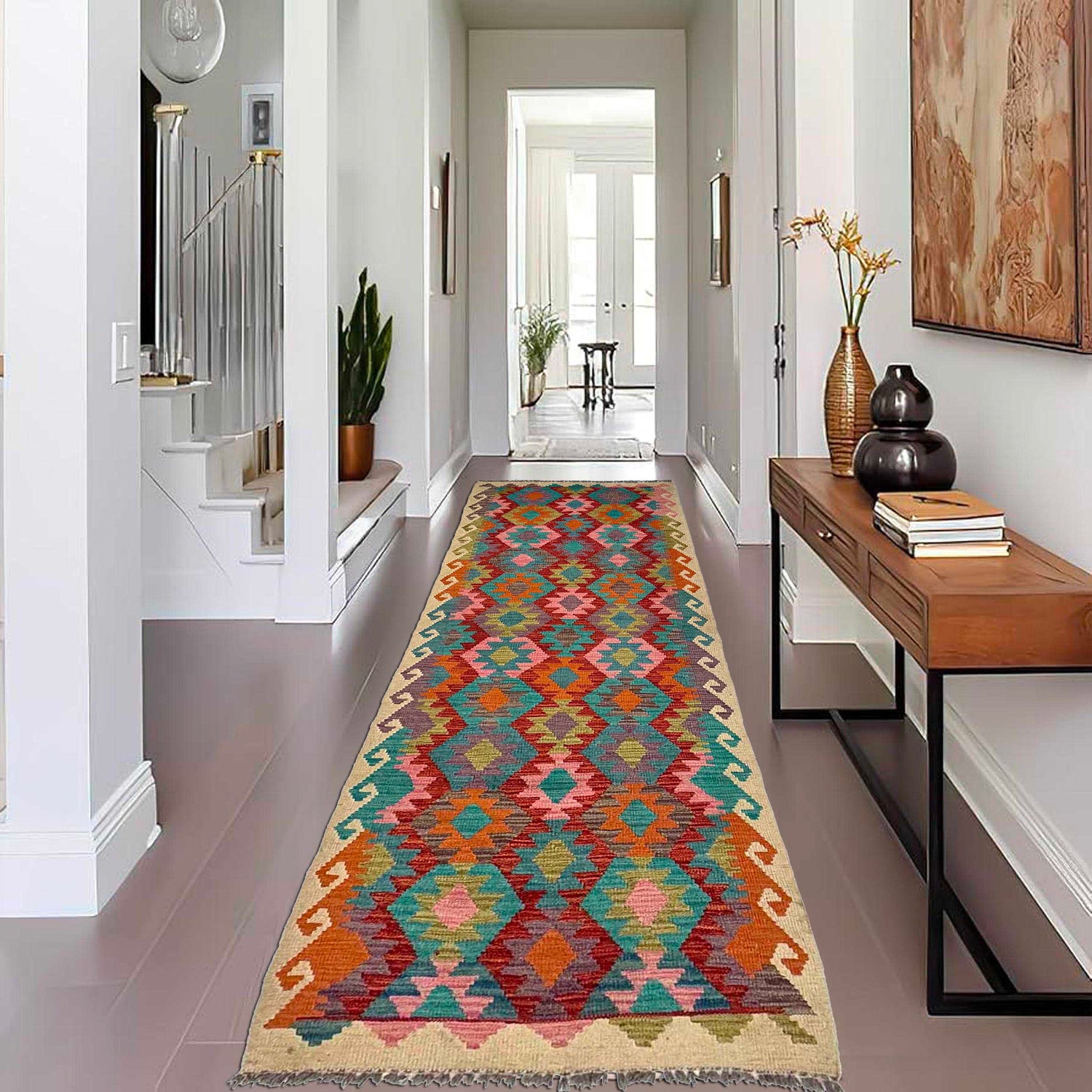Vegetable Kilim Runner 2' 9" x 9' 5" (ft) - No. P36972