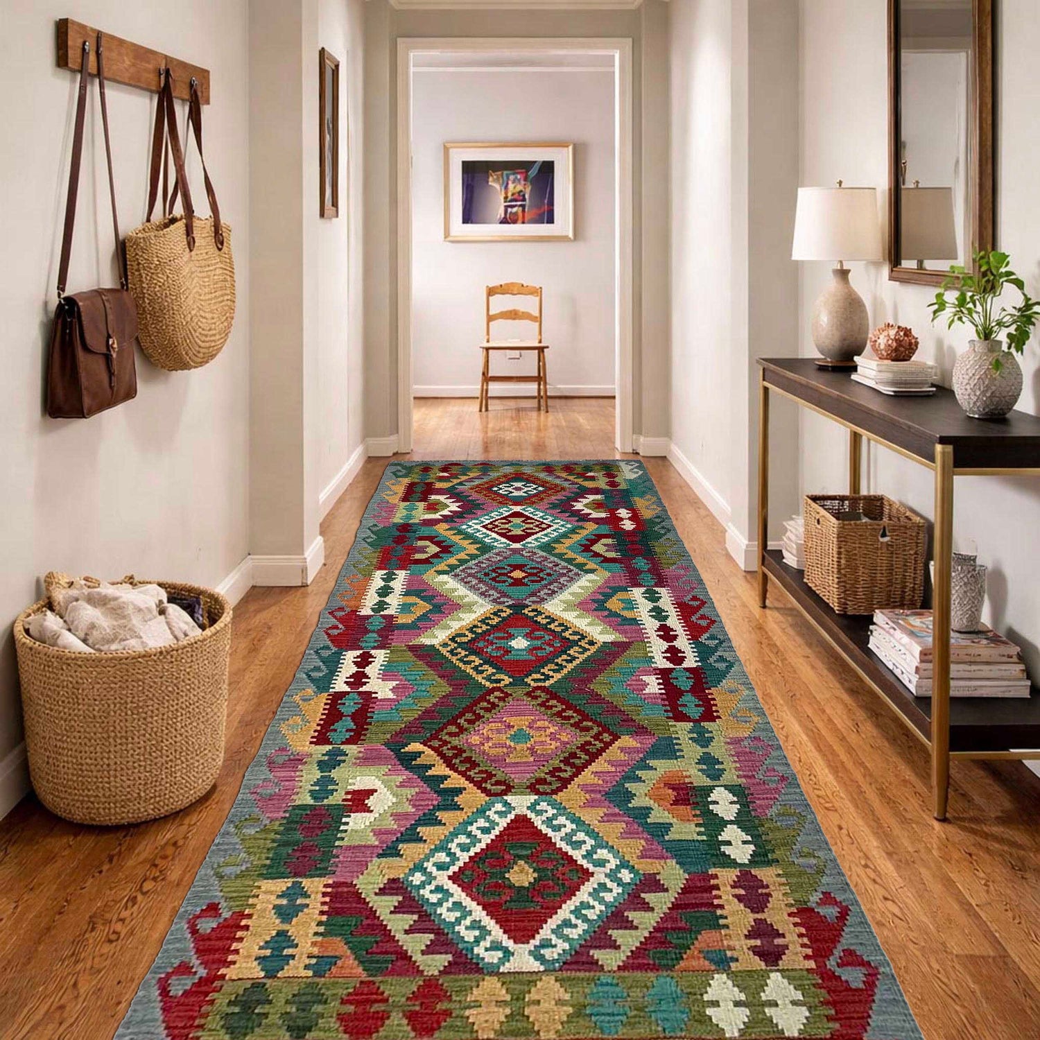 Vegetable Kilim Runner 2' 10" x 9' 10" (ft) - No. P36976