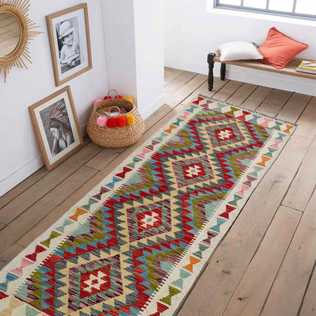 Vegetable Kelim Runner 2' 6" x 6' 5" (ft)- No. P36992