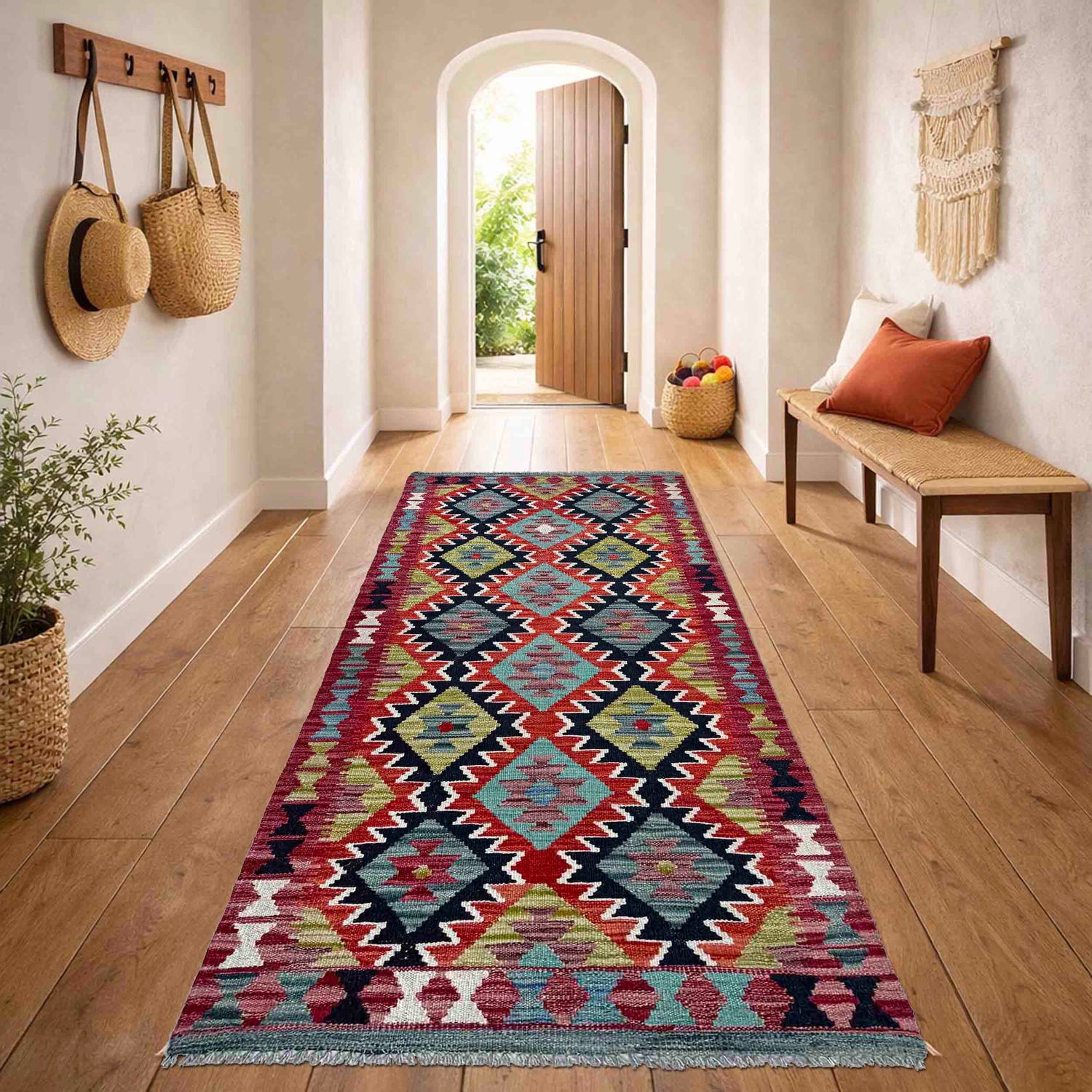 Vegetable Kelim Runner 2' 9" x 6' 7" (ft)- No. P36993