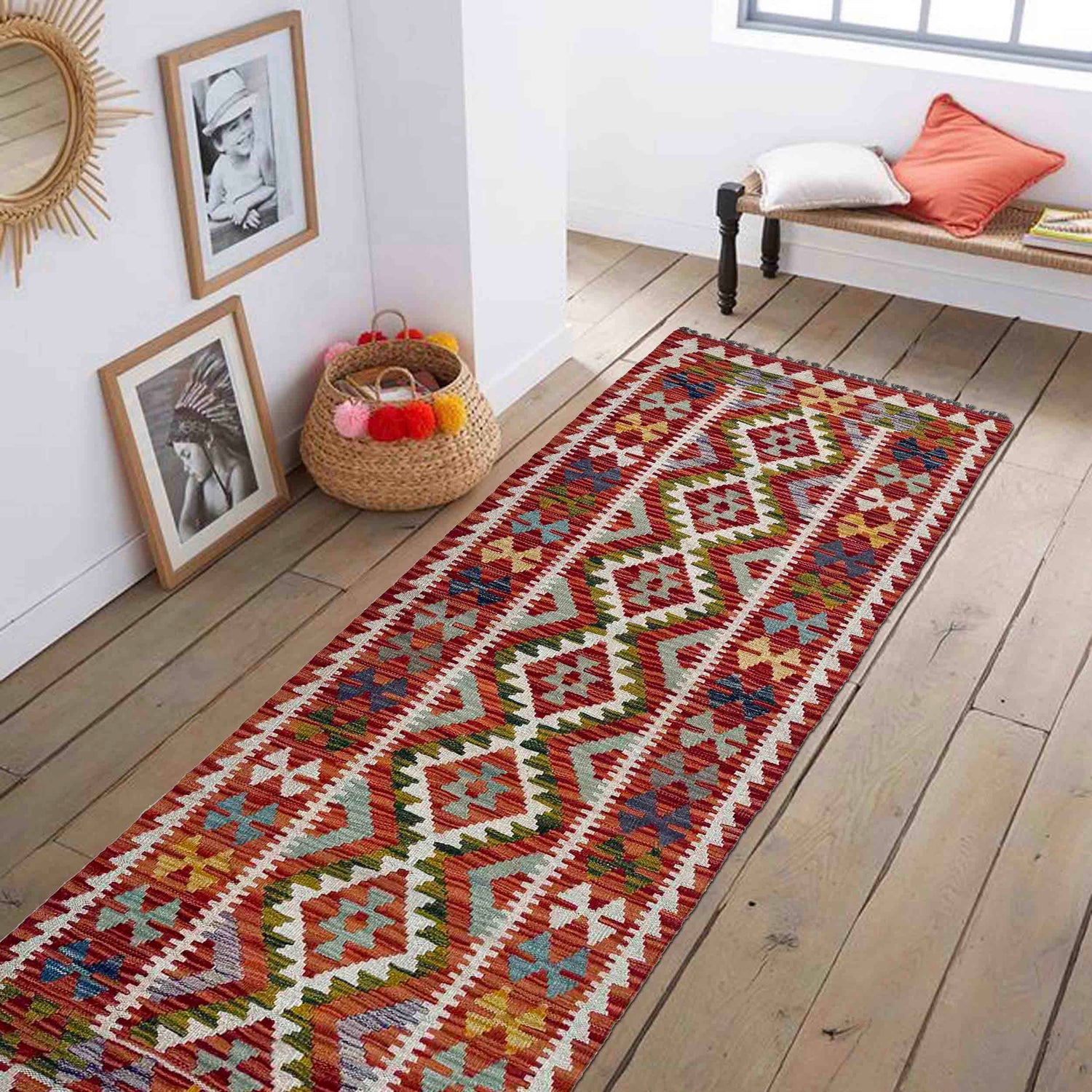 Vegetable Kilim Runner 2' 4" x 6' 11" (ft)- No. P36994