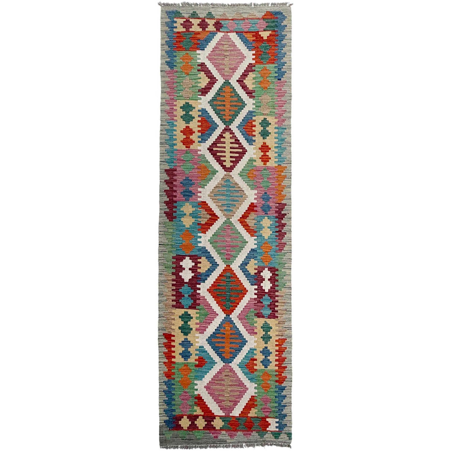 Vegetable Kelim Runner 2' 6" x 9' 10" (ft) - No. P37016