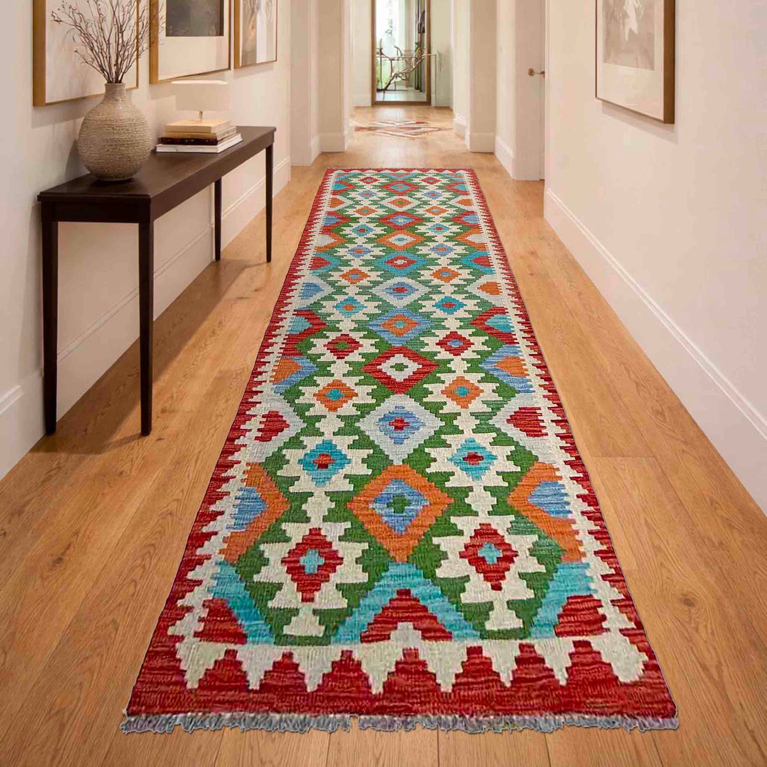 Vegetable Kilim Runner 2' 9" x 9' 8" (ft) - No. P37019