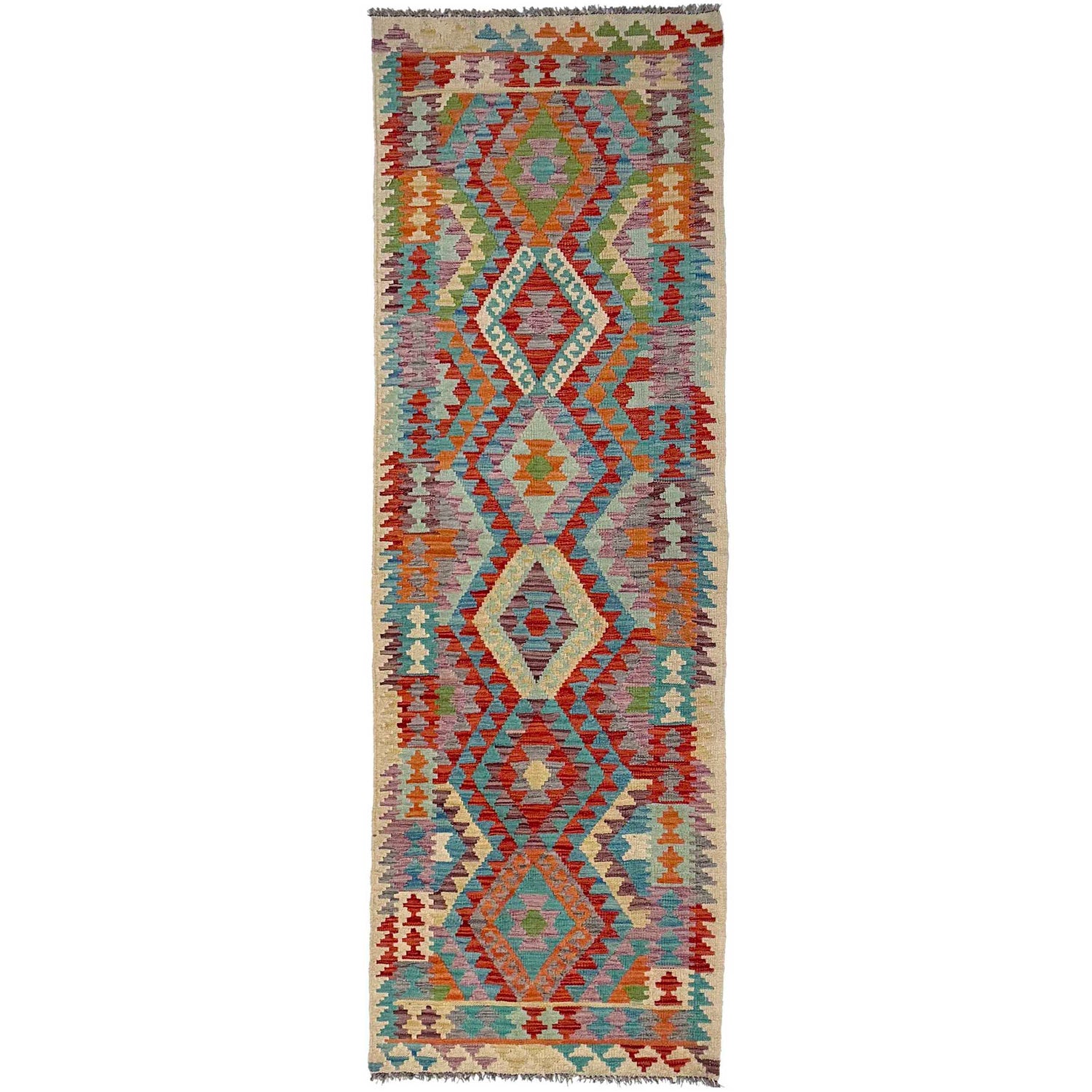 Vegetable Kelim Runner 2' 7" x 9' 9" (ft) - No. P37022