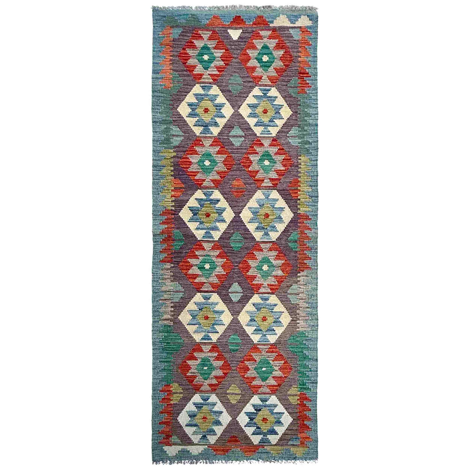 Vegetable Kelim Runner 2' 7" x 9' 4" (ft) - No. P37029