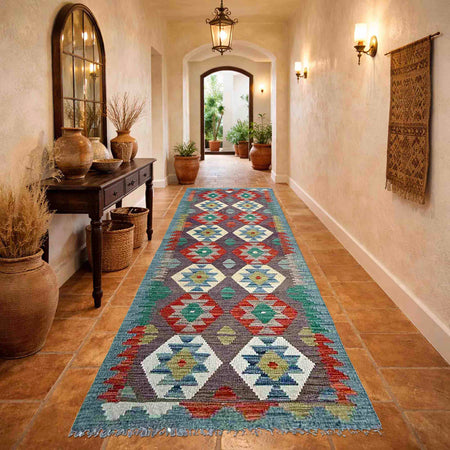 Vegetable Kelim Runner 2' 7" x 9' 4" (ft) - No. P37029