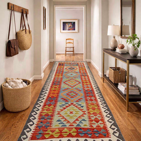 Vegetable Kelim Runner 2' 10" x 9' 6" (ft) - No. P37030