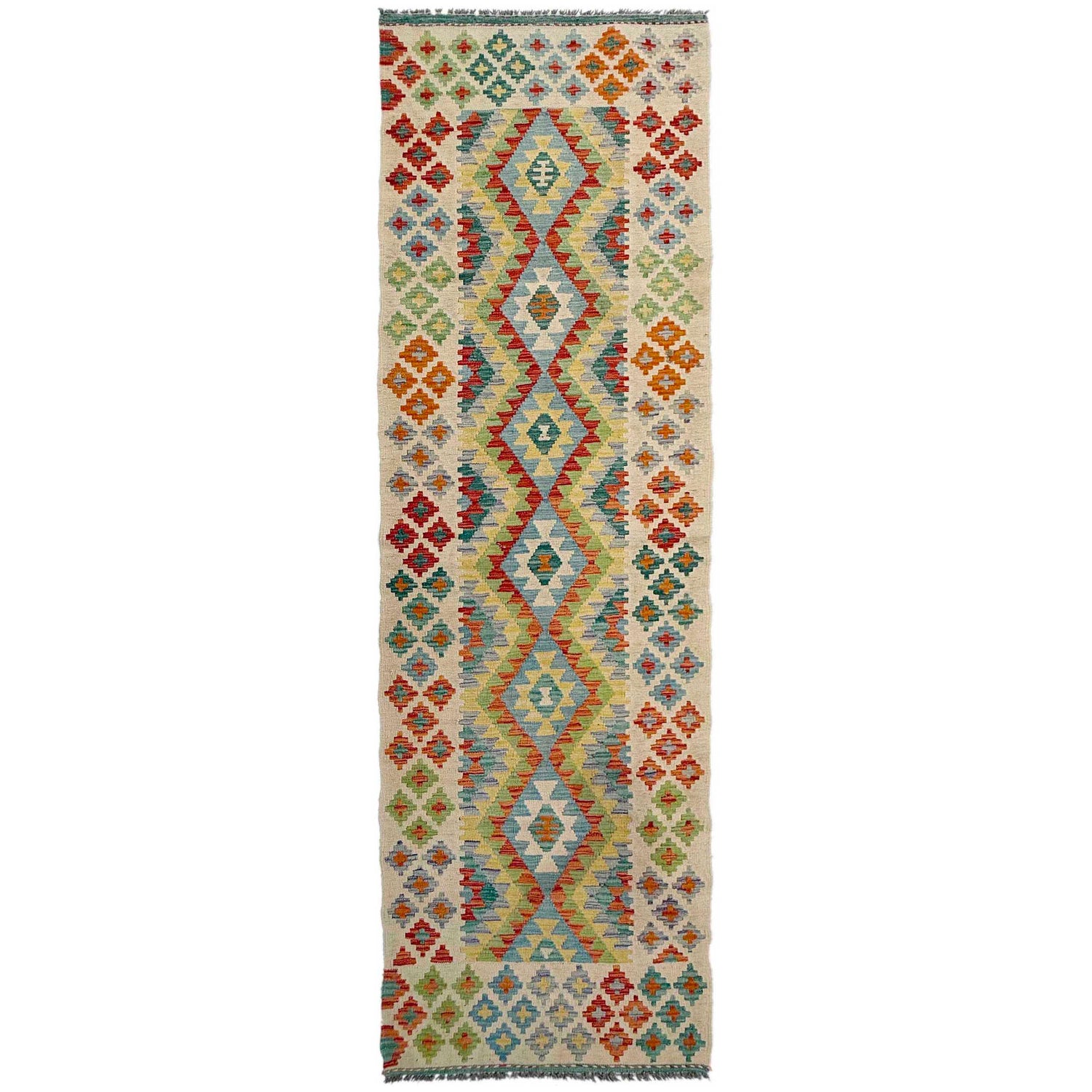 Vegetable Kilim Runner 2' 7" x 10' 1" (ft) - No. P37031