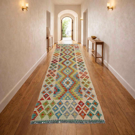 Vegetable Kilim Runner 2' 7" x 10' 1" (ft) - No. P37031