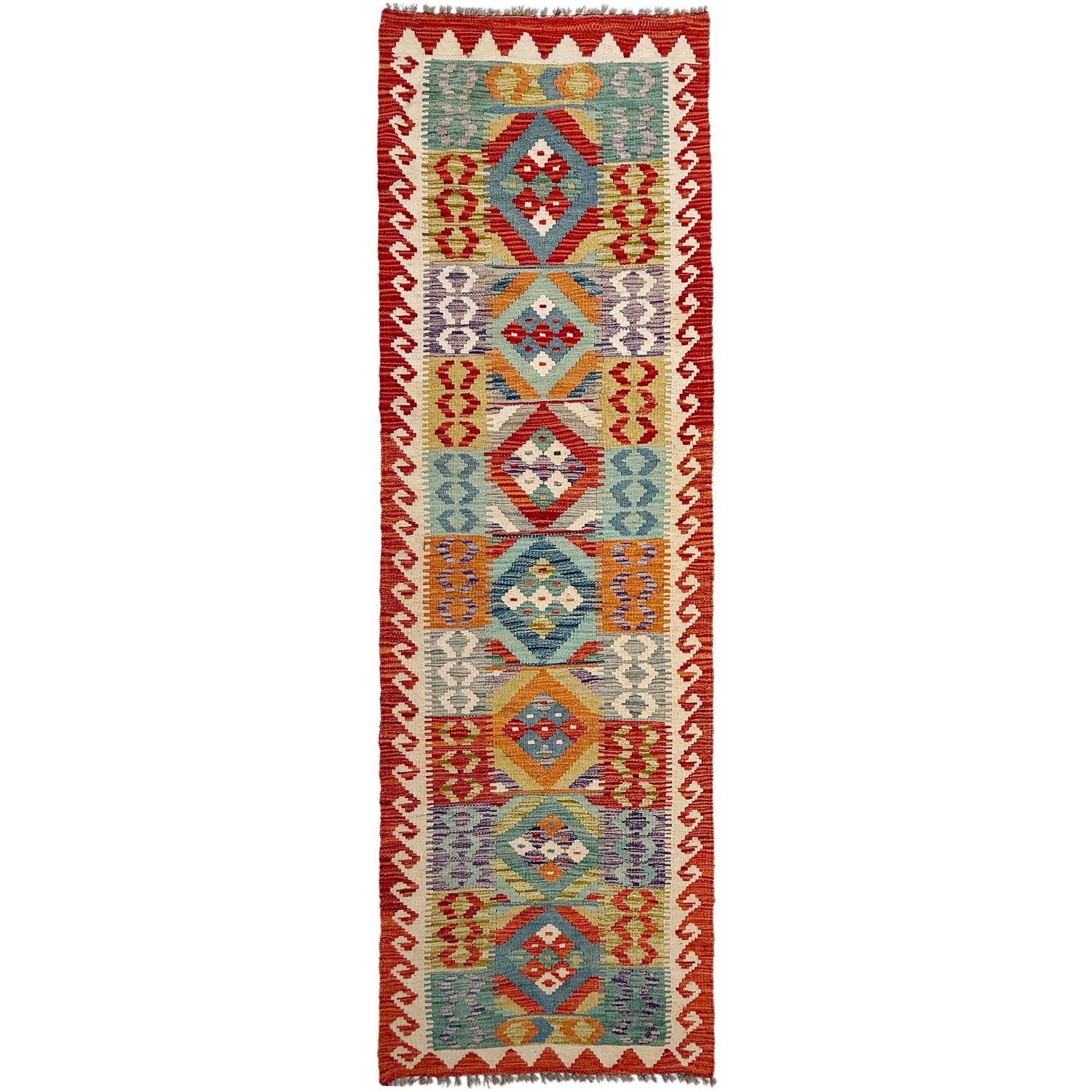 Vegetable Kelim Runner 2' 7" x 9' 1" (ft) - No. P37032
