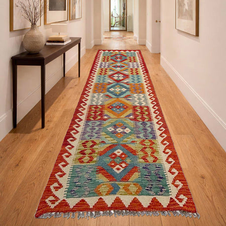 Vegetable Kelim Runner 2' 7" x 9' 1" (ft) - No. P37032