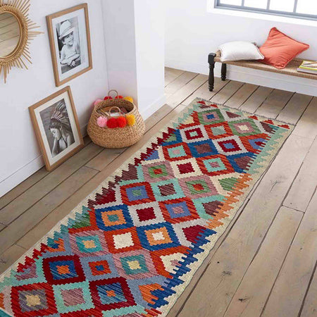 Vegetable Kelim Runner 2' 4" x 7' 11" (ft) - No. P37036