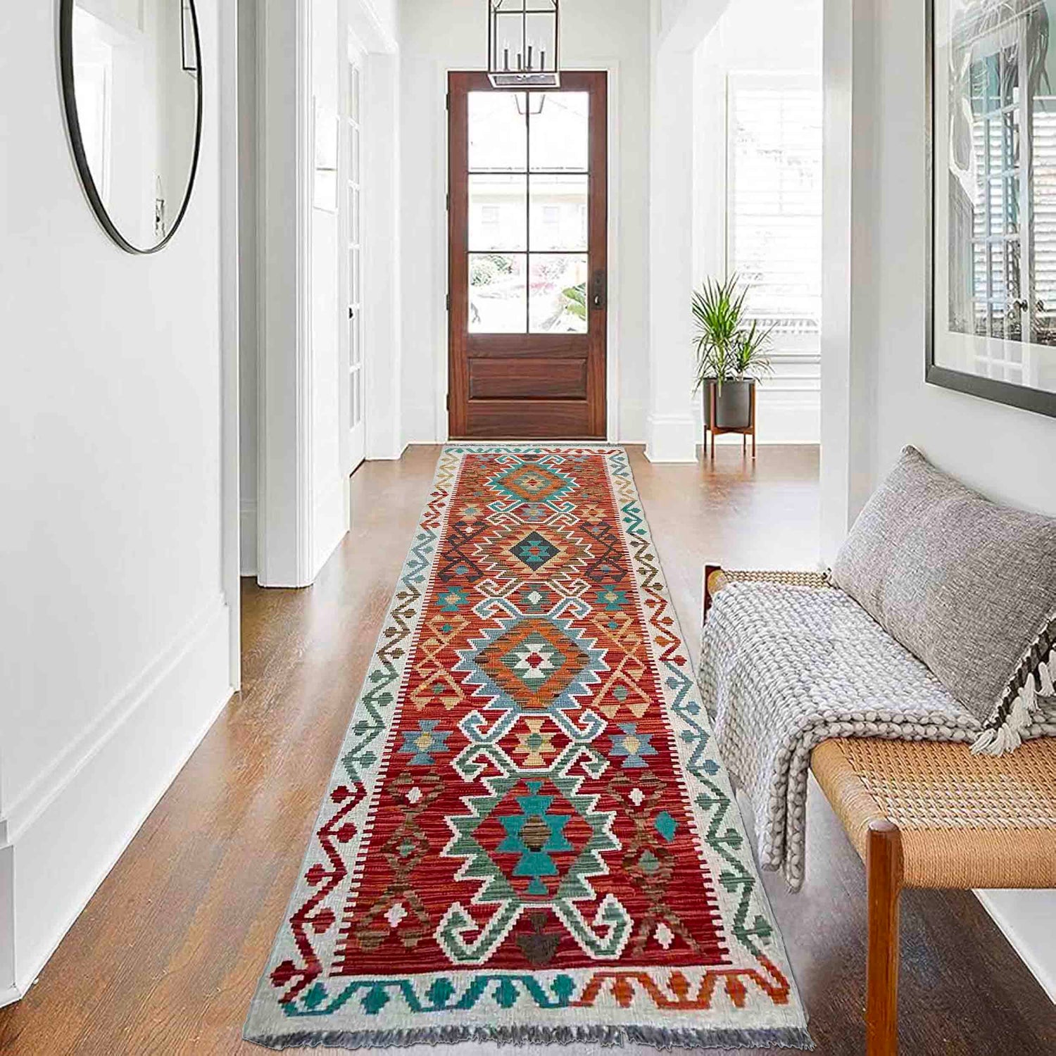 Vegetable Kelim Runner 2' 9" x 9' 9" (ft) - No. P37040