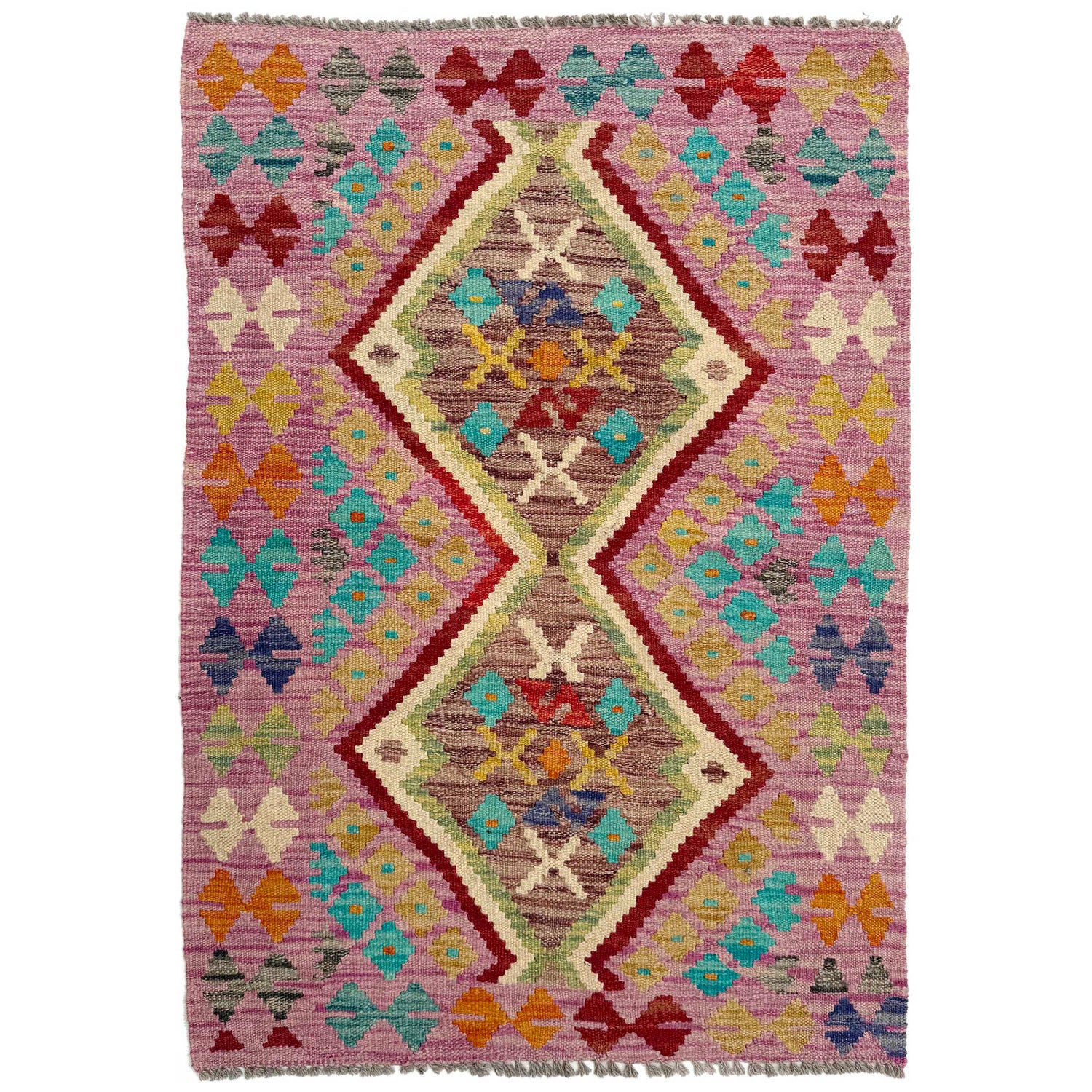 Handmade Vegetable Kilim 2' 7" x 3' 11" (ft) - No. P37047