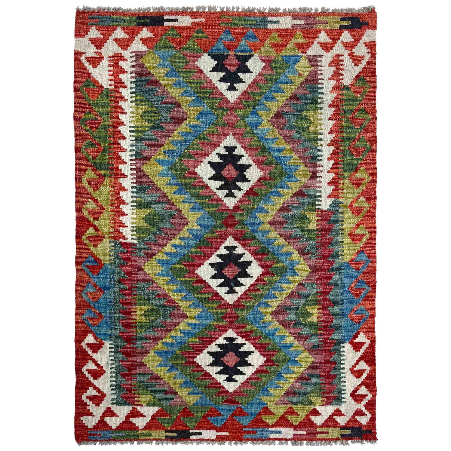 Handmade Vegetable Kilim 2' 9" x 4' 2" (ft) - No. P37053