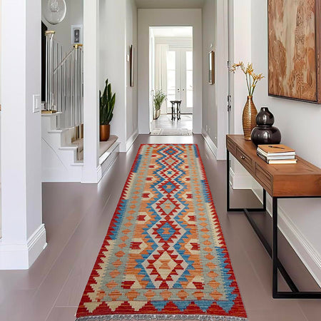Vegetable Kelim Runner 2' 7" x 9' 7" (ft) - No. P37056