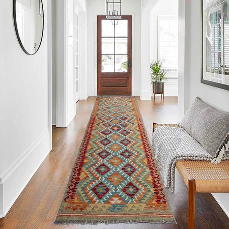 Vegetable Kilim Runner 2' 9" x 9' 9" (ft) - No. P37059