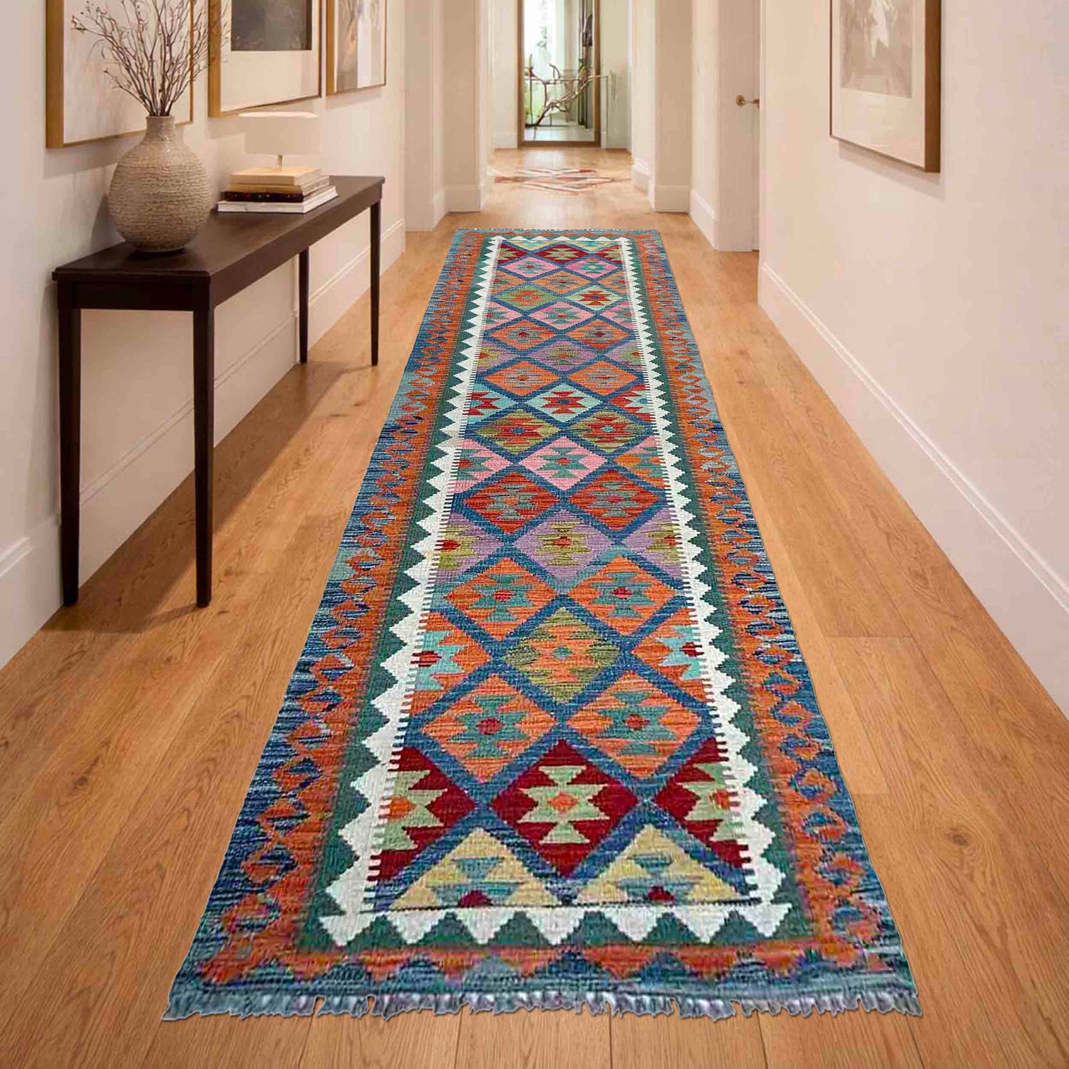 Vegetable Kelim Runner 2' 9" x 9' 11" (ft) - No. P37060