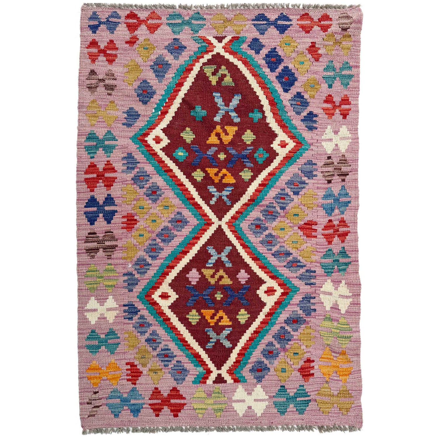 Handmade Vegetable Kilim 2' 7" x 4' 3" (ft) - No. P37070