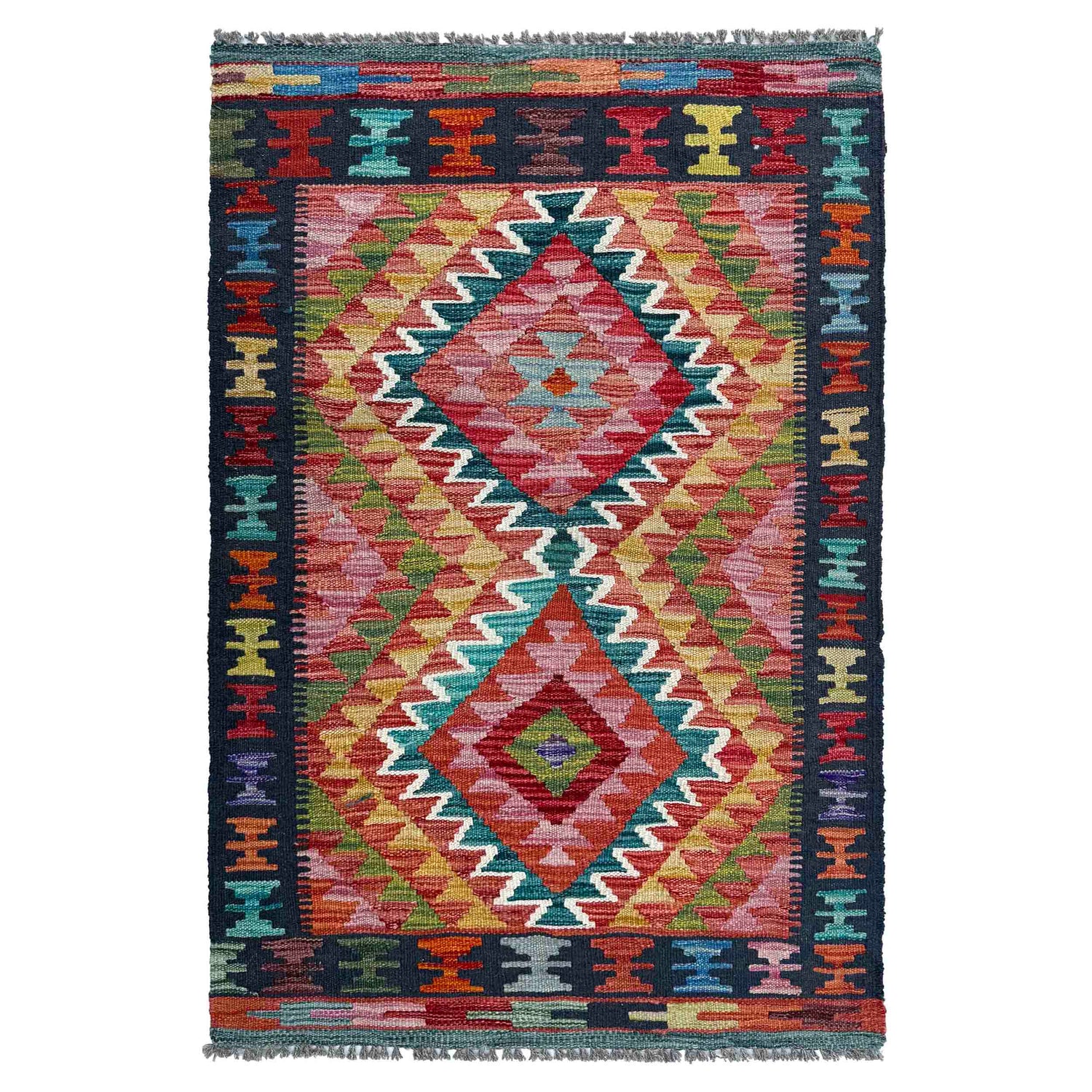 Handmade Vegetable Kilim 2' 5" x 4' 0" (ft) - No. P37072