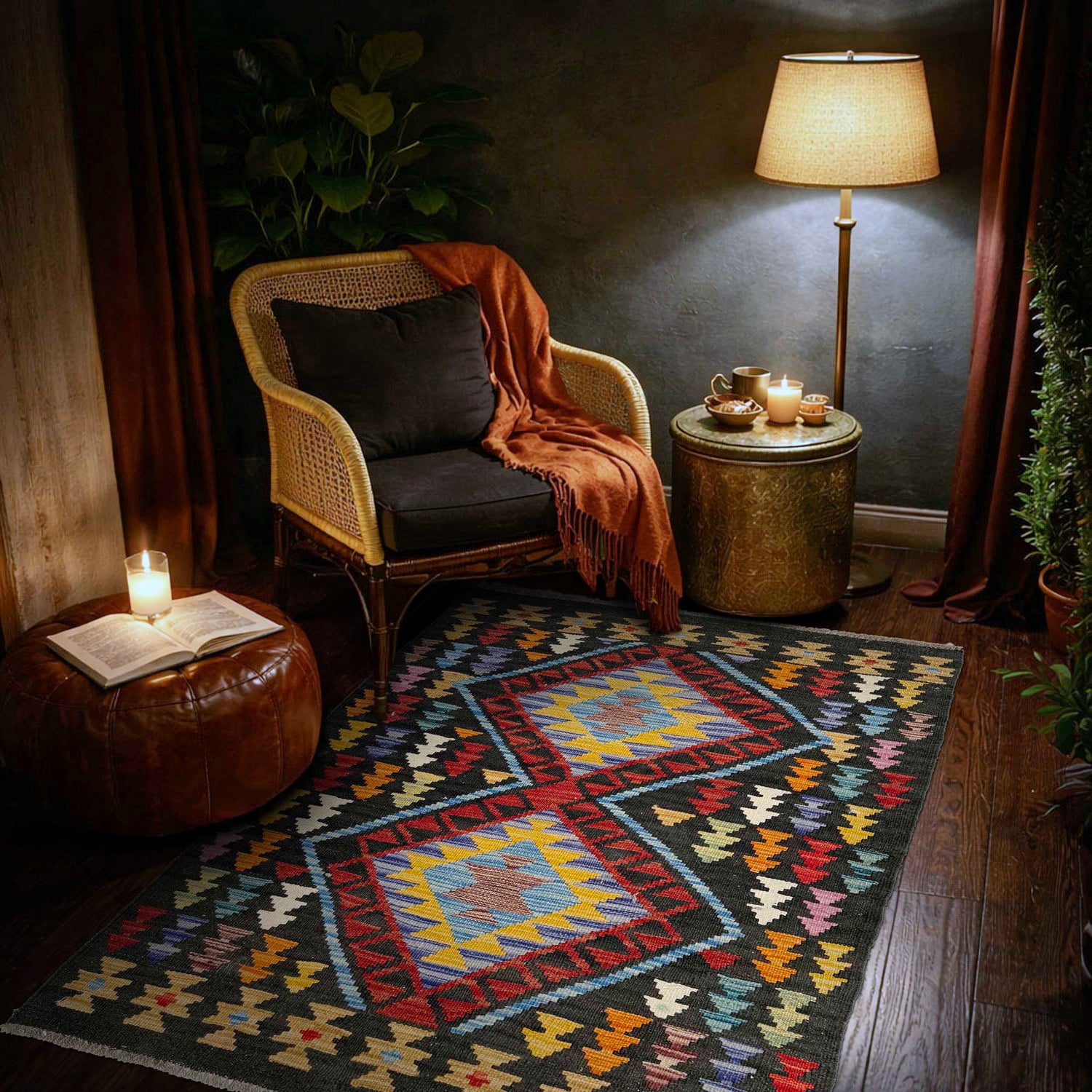 Handmade Vegetable Kilim 2' 7" x 4' 0" (ft) - No. P37074