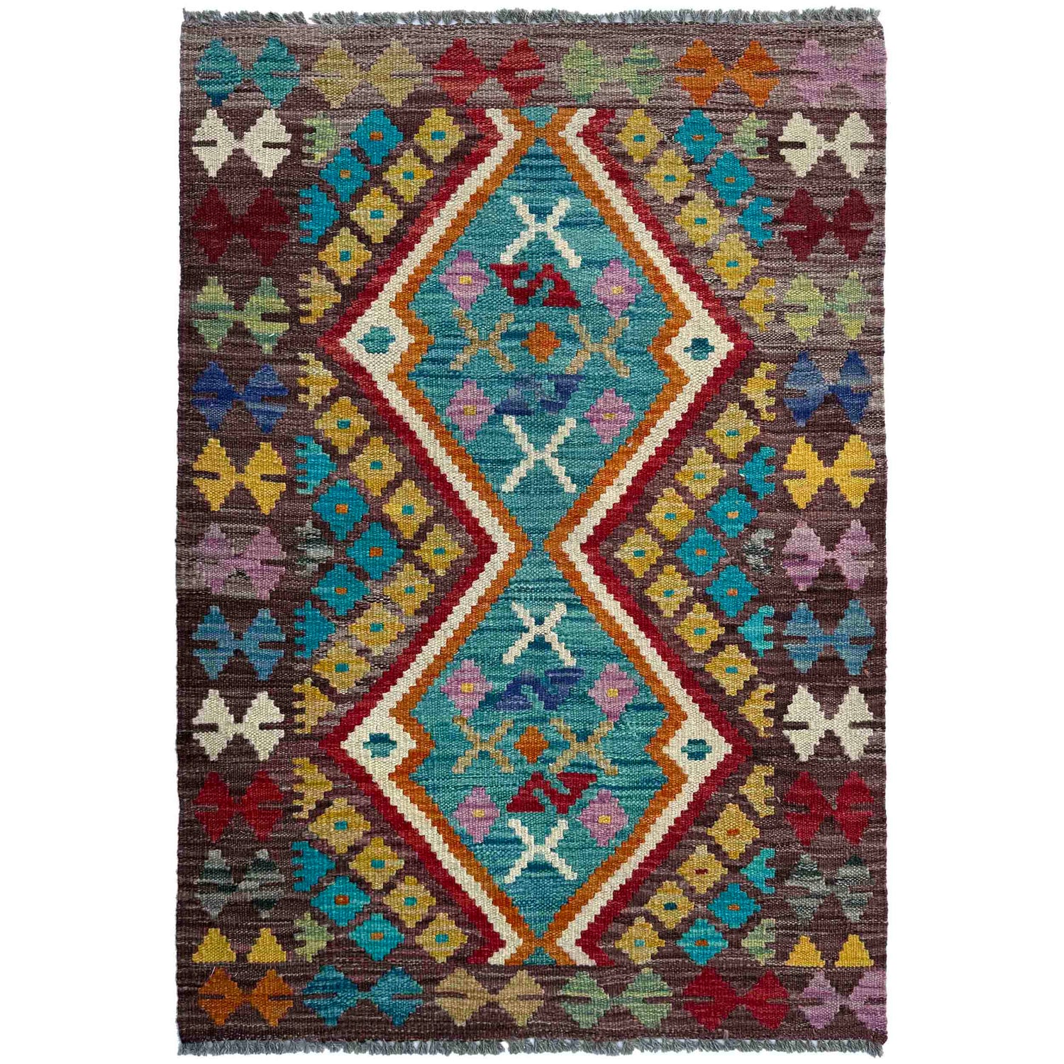 Handmade Vegetable Kelim 2' 7" x 3' 11" (ft) - No. P37075