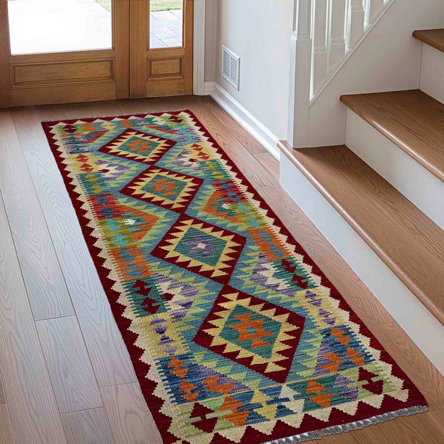 Vegetable Kilim Runner 2' 6" x 6' 6" (ft)- No. P37080