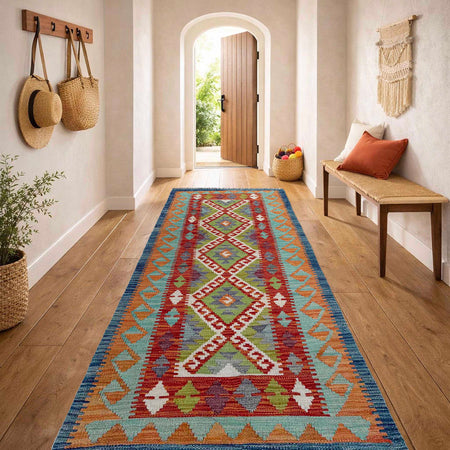 Vegetable Kelim Runner 2' 6" x 6' 5" (ft)- No. P37094