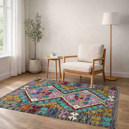 Handmade Vegetable Kilim 2' 6" x 4' 1" (ft) - No. P37097