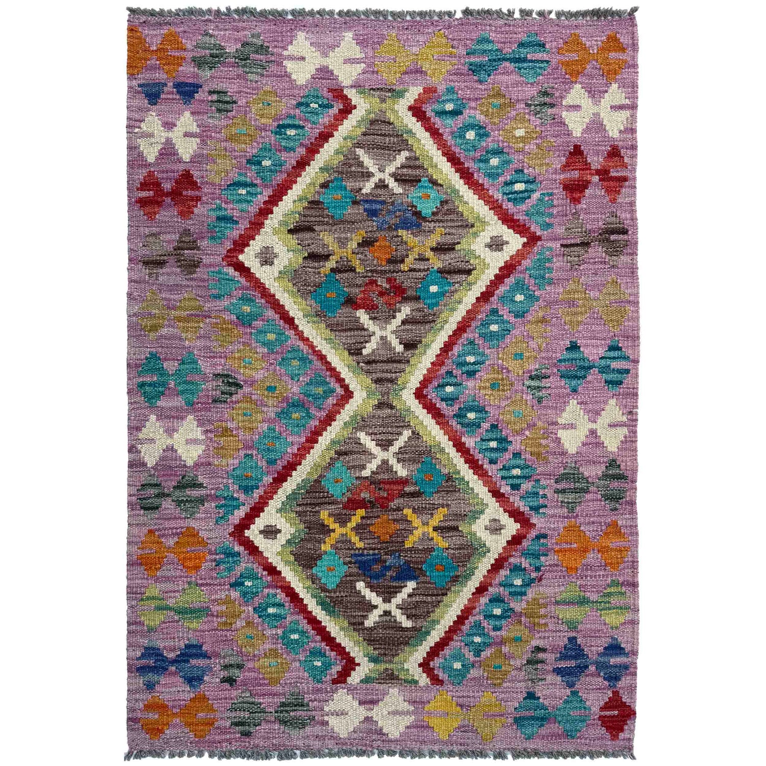 Handmade Vegetable Kelim 2' 7" x 3' 11" (ft) - No. P37098