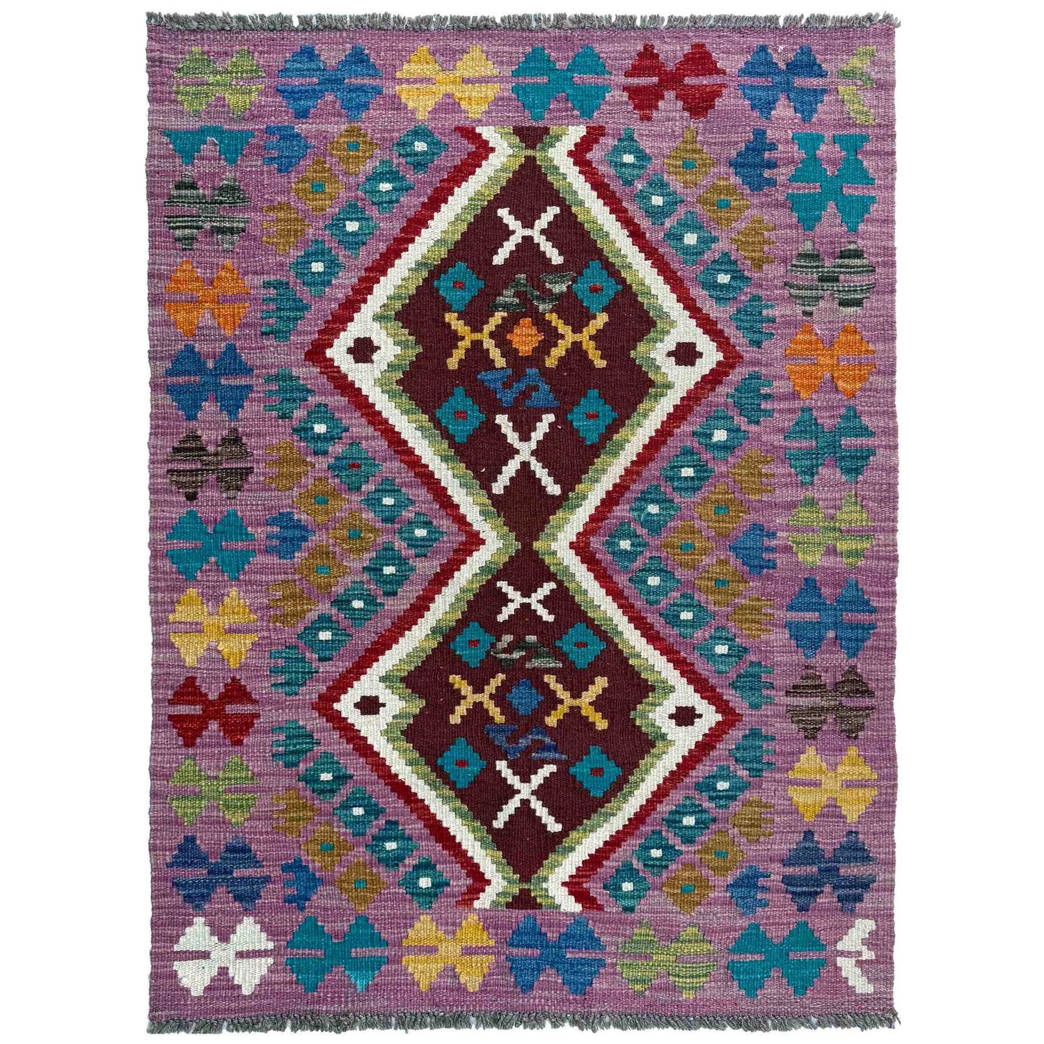 Handmade Vegetable Kilim 2' 10" x 3' 10" (ft) - No. P37099