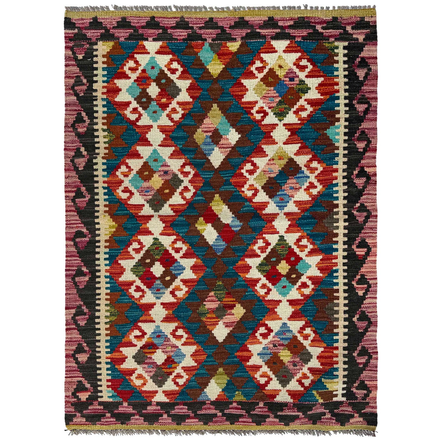 Handmade Vegetable Kelim 2' 8" x 4' 1" (ft) - No. P37103