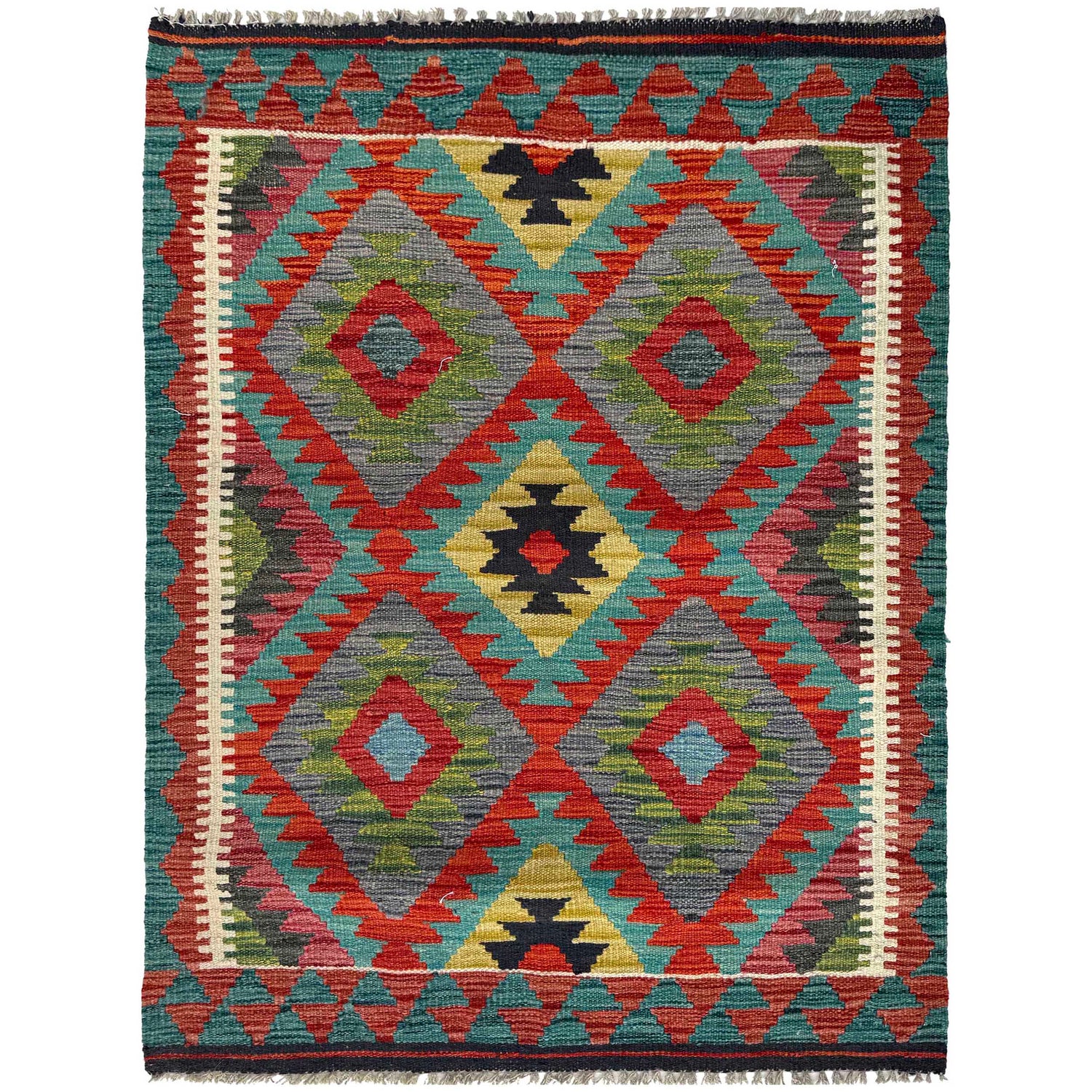 Handmade Vegetable Kilim 2' 10" x 4' 0" (ft) - No. P37107