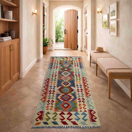 Vegetable Kilim Runner 2' 6" x 6' 5" (ft)- No. P37117