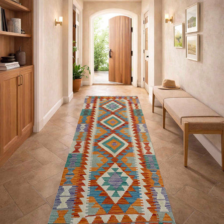Vegetable Kelim Runner 2' 5" x 6' 7" (ft)- No. P37124