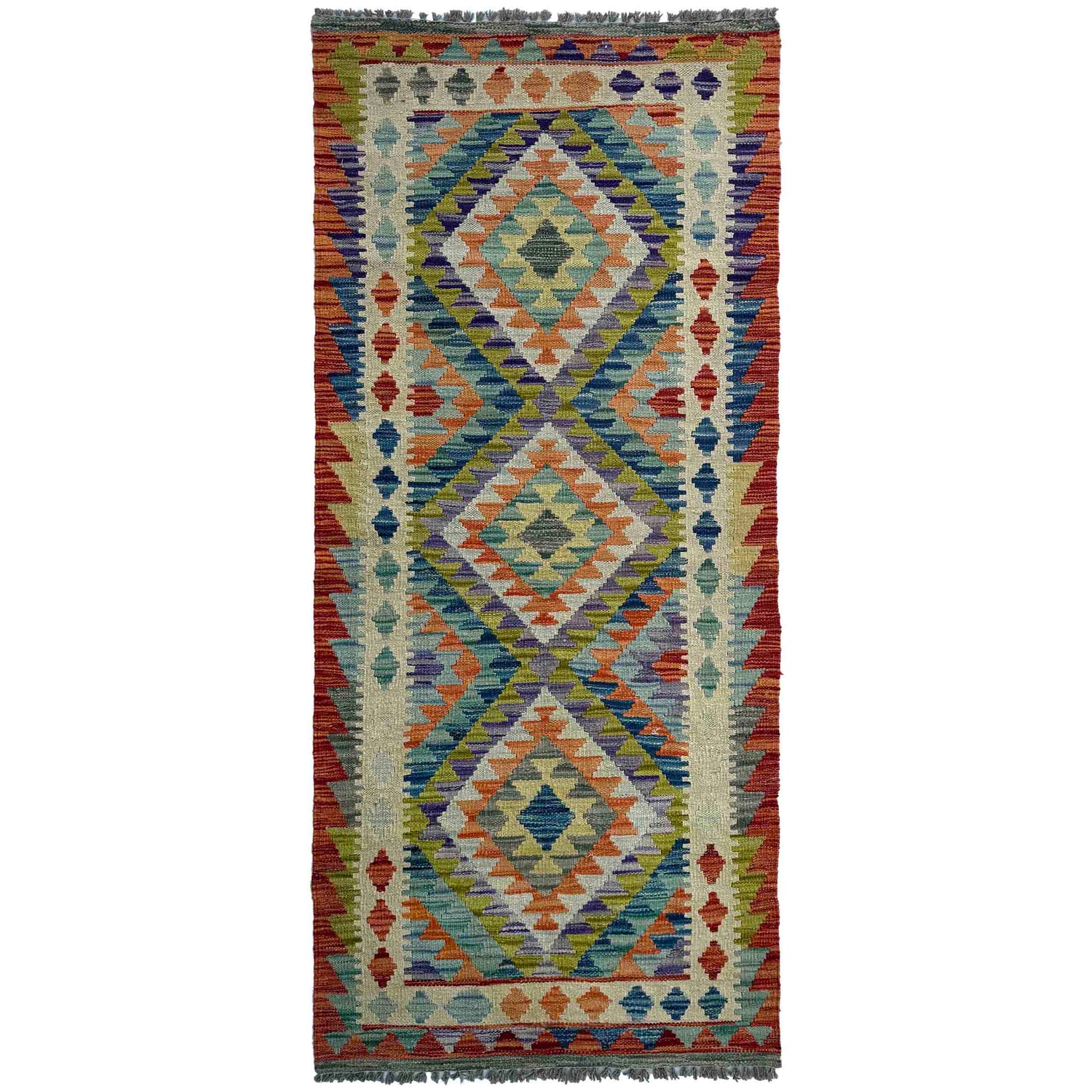 Vegetable Kelim Runner 2' 6" x 6' 8" (ft)- No. P37125