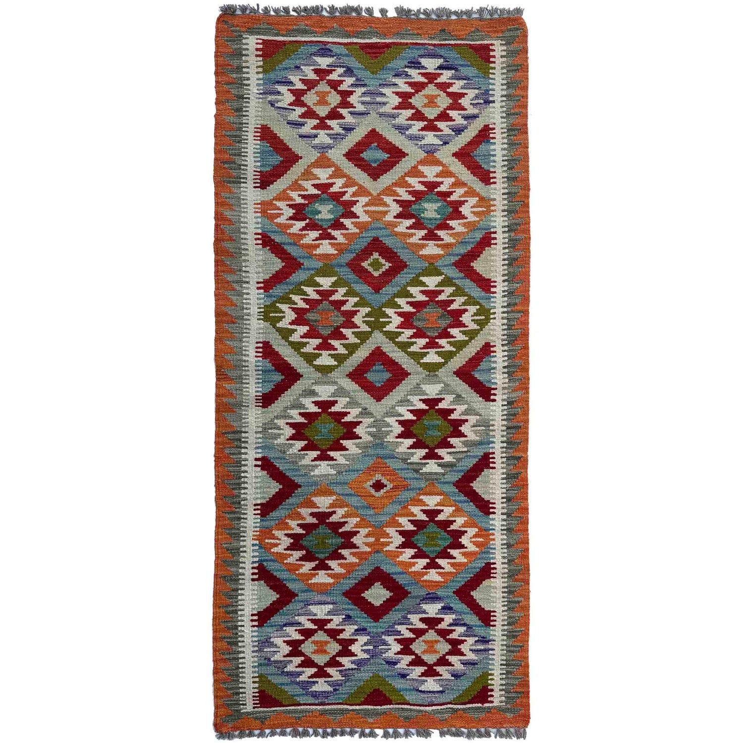 Vegetable Kilim Runner 2' 6" x 6' 6" (ft)- No. P37127