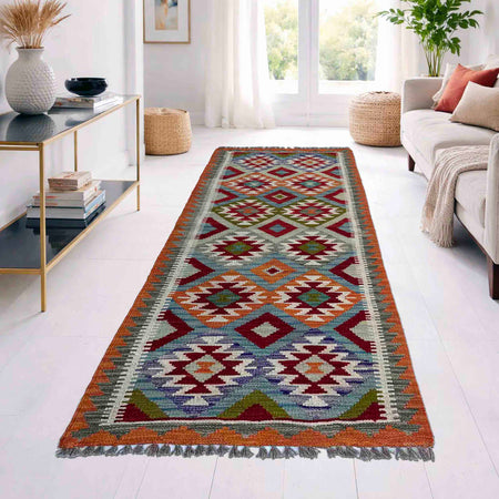 Vegetable Kilim Runner 2' 6" x 6' 6" (ft)- No. P37127