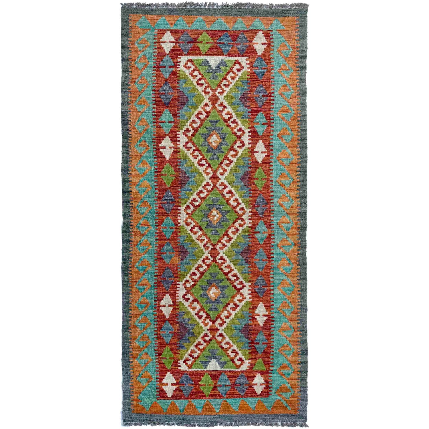 Vegetable Kilim Runner 2' 5" x 6' 7" (ft)- No. P37131
