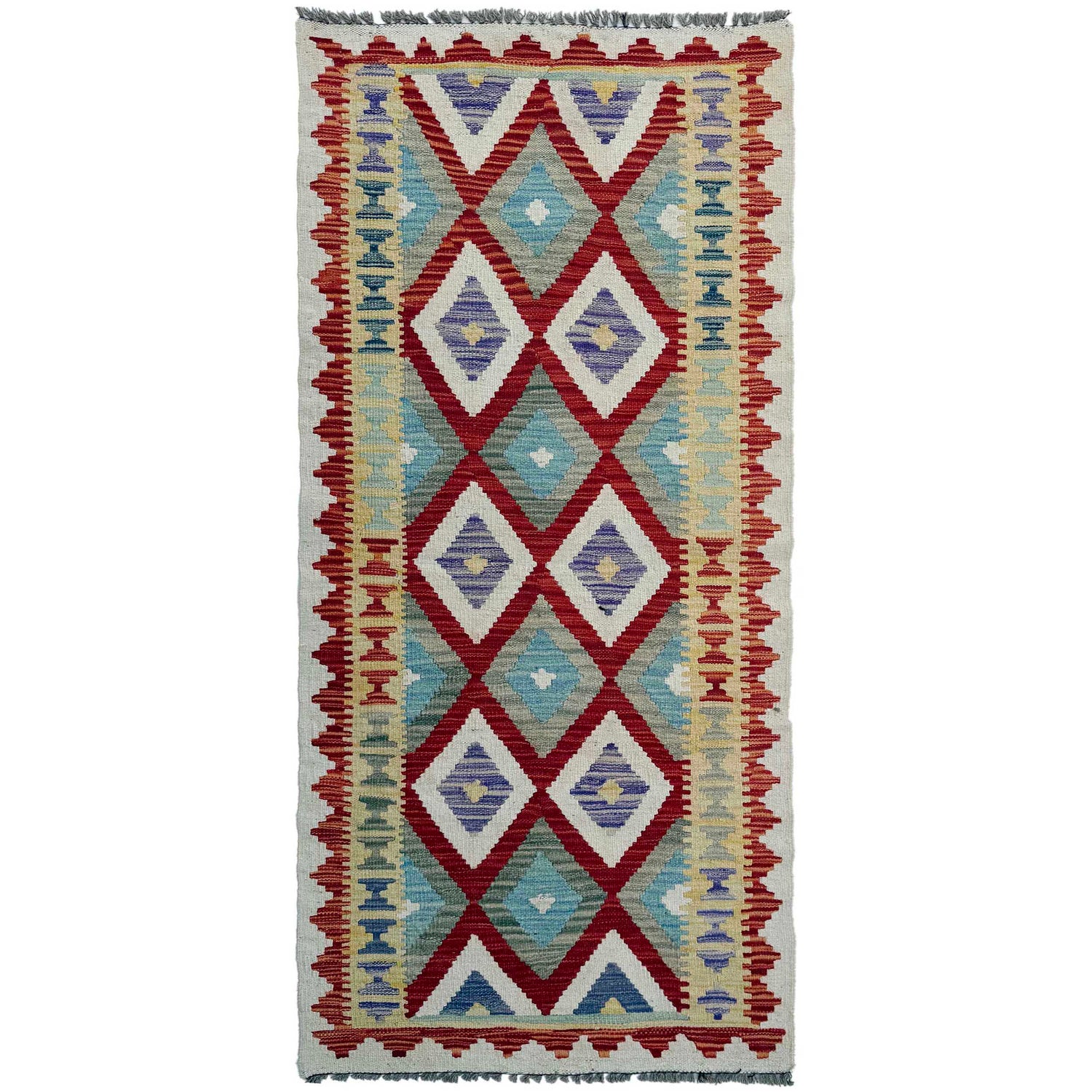 Vegetable Kilim Runner 2' 6" x 6' 4" (ft)- No. P37134