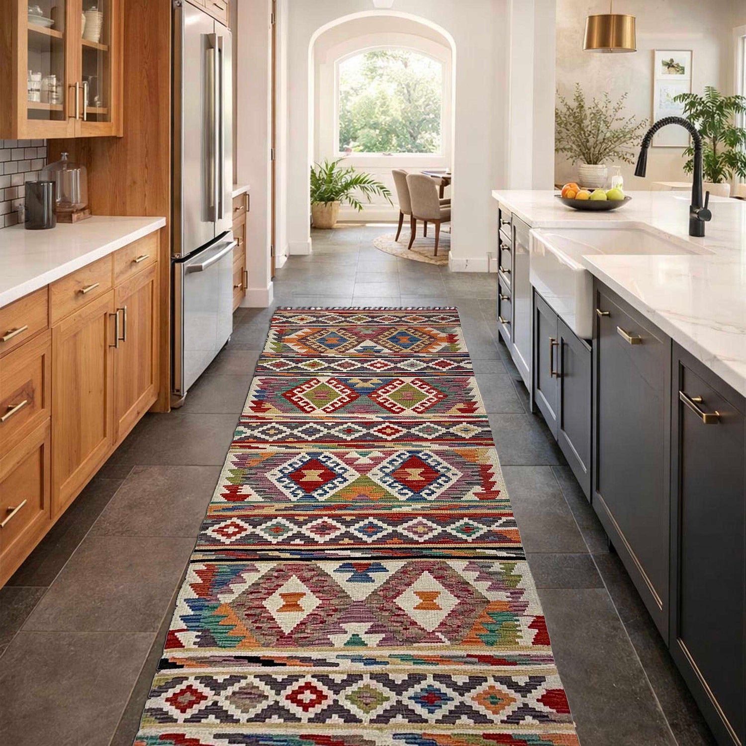 Vegetable Kilim Runner 2' 9" x 8' 1" (ft) - No. P37144