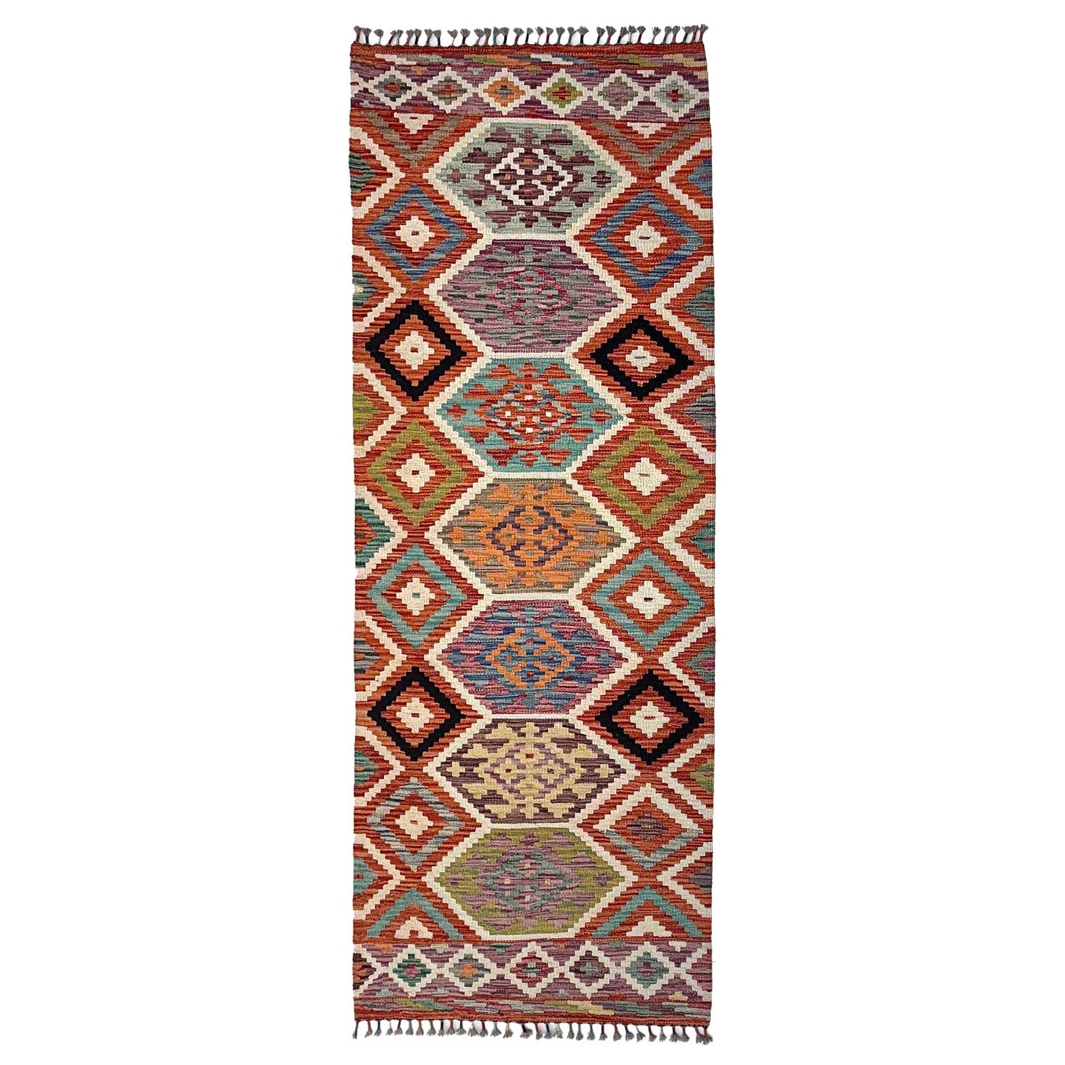 Vegetable Kelim Runner 2' 10" x 8' 1" (ft) - No. P37176