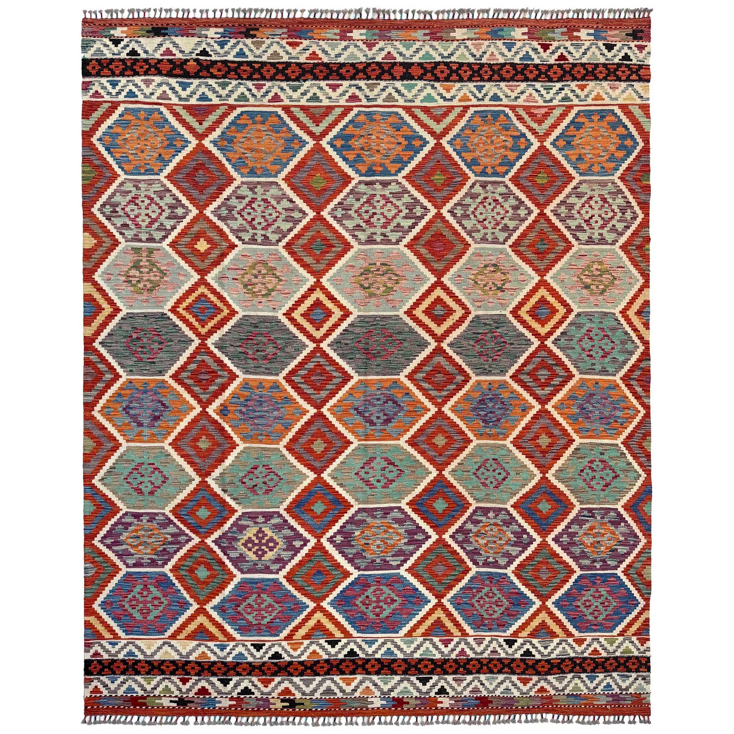 Handmade Vegetable Kilim 8' 4" x 10' 0" (ft) - No. P37180