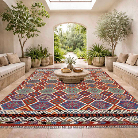 Handmade Vegetable Kilim 8' 4" x 10' 0" (ft) - No. P37180